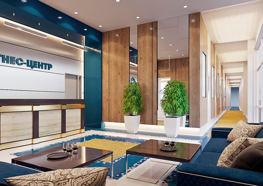 Ресепшн отеля в современном стиле