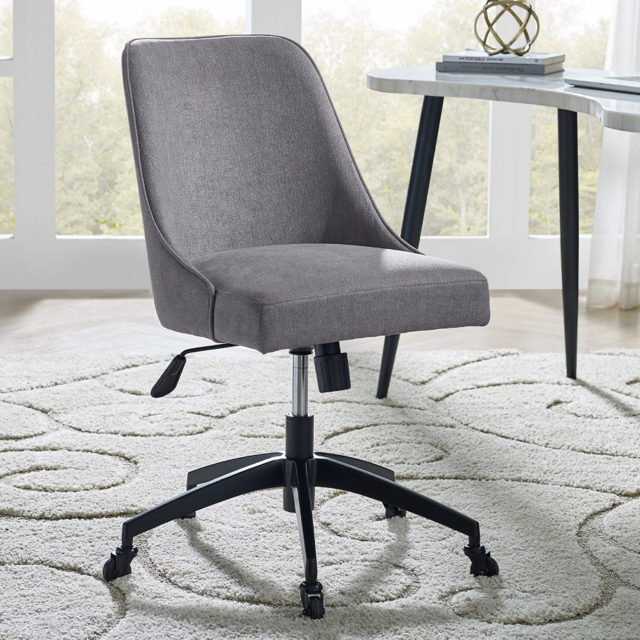 Стул Alessa Upholstered Desk Chair Pewter