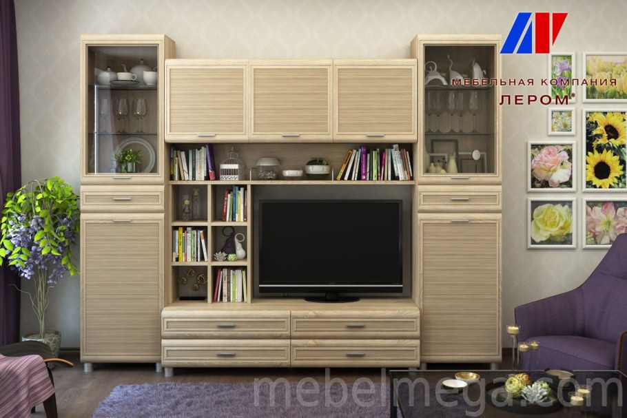 Стенка Мелисса дуб сонома