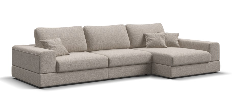 3d model угловой диван Boss XL шенилл IQ бежевый