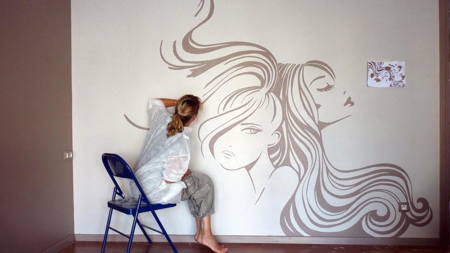 Роспись стен в парикмахерской