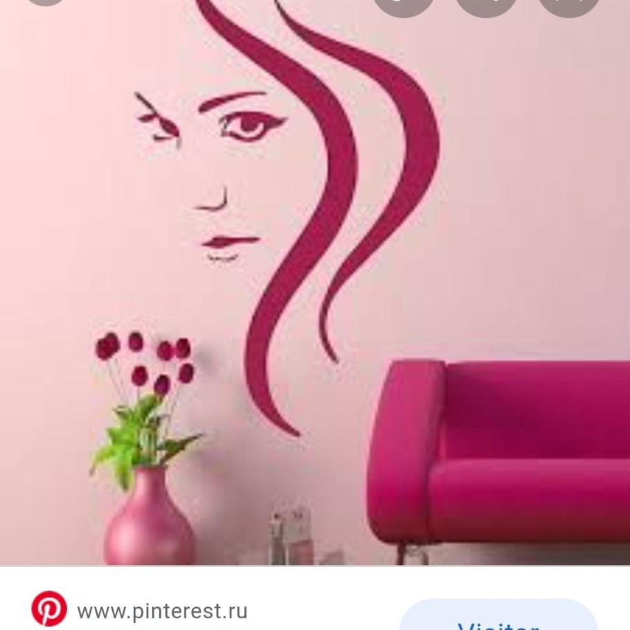 Трафарет на стену для парикмахерской