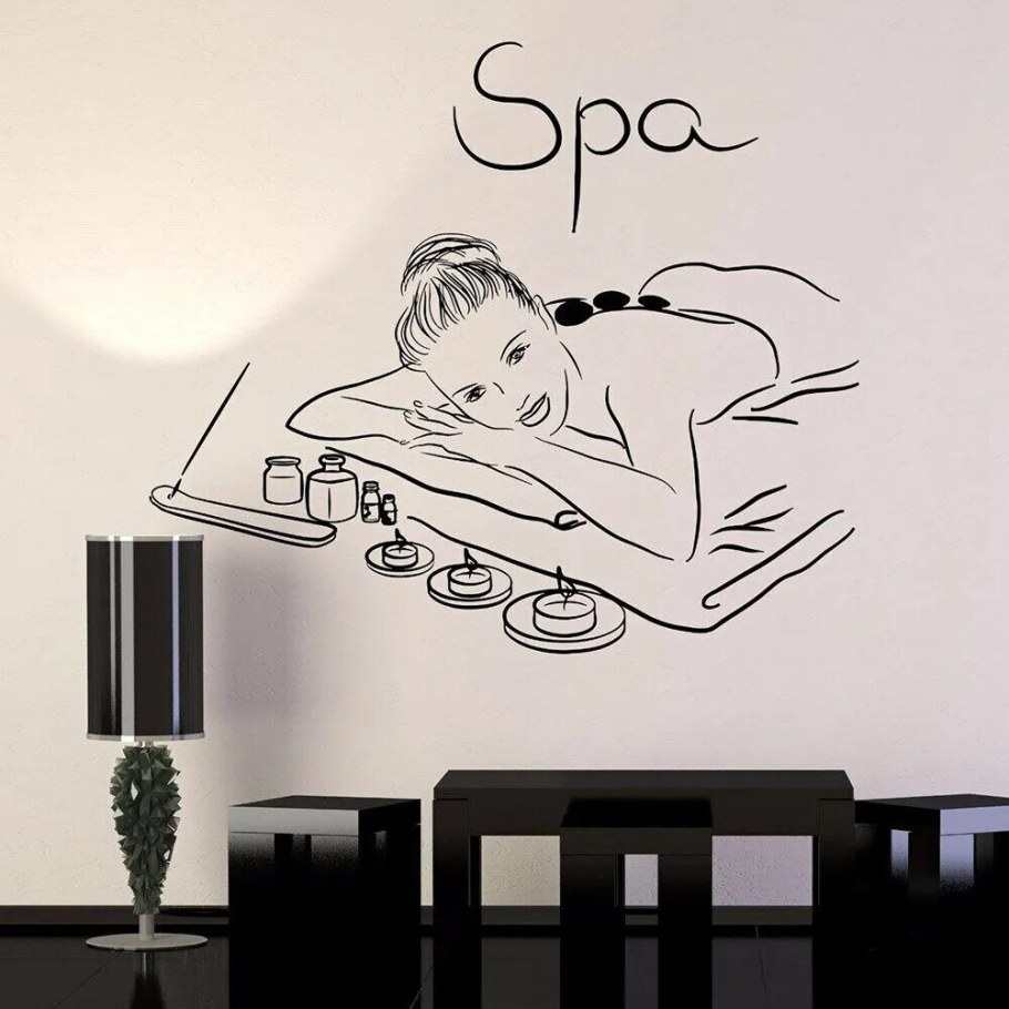 Наклейки на стену массажного салона
