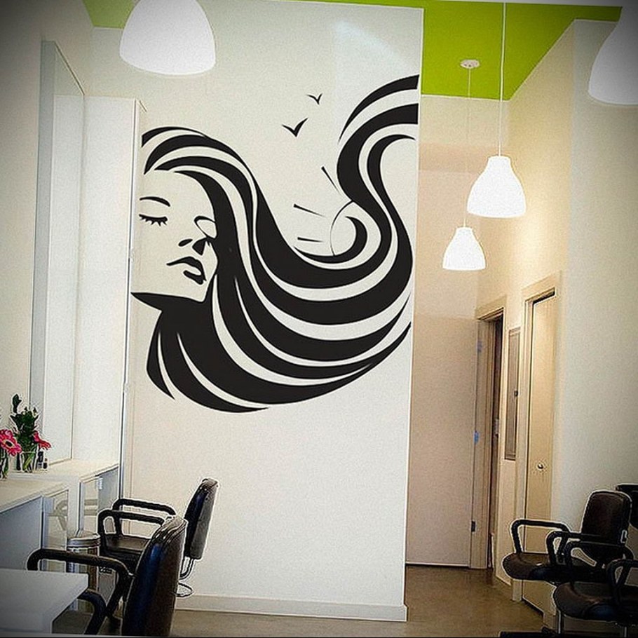 Стены в парикмахерской