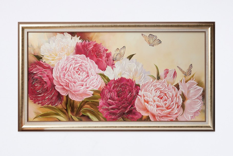 Репродукция в раме 66х66 см Hoff анемоны