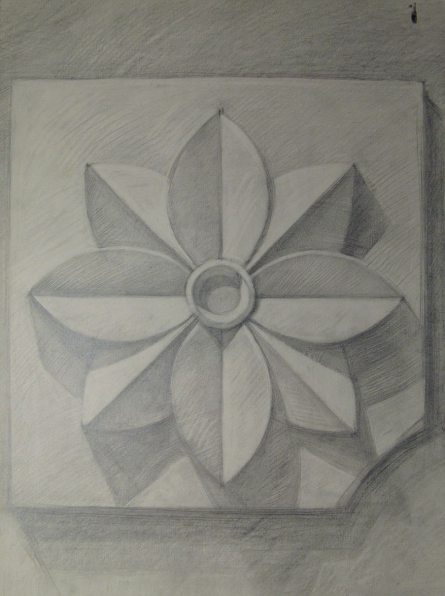 Розетка Восьмилистник сбоку