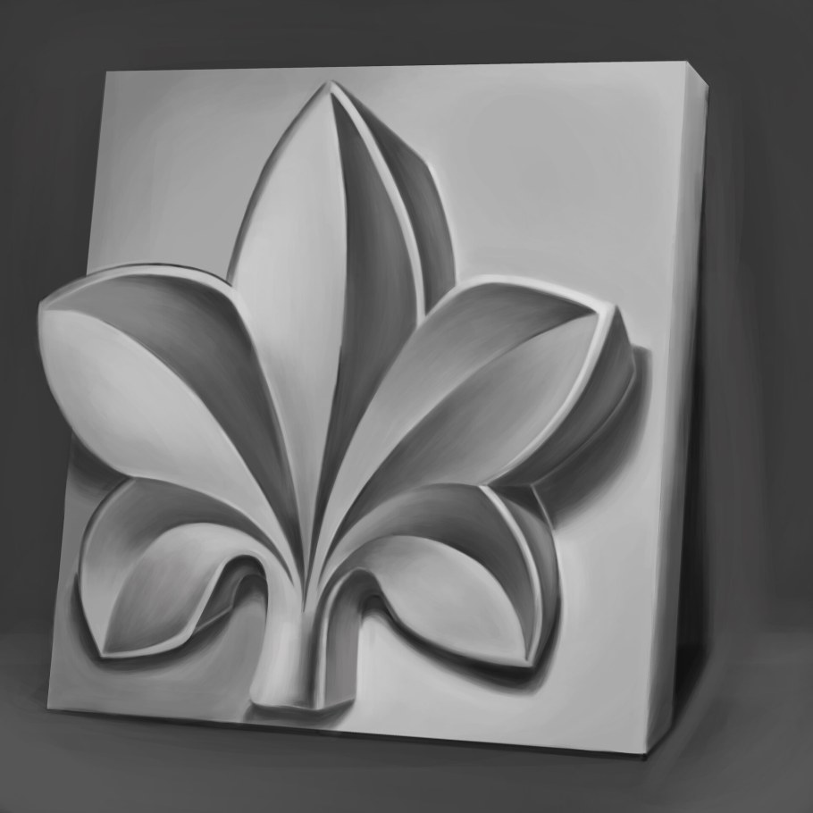 Гипсовая фигура. Орнамент «цветок лотоса»