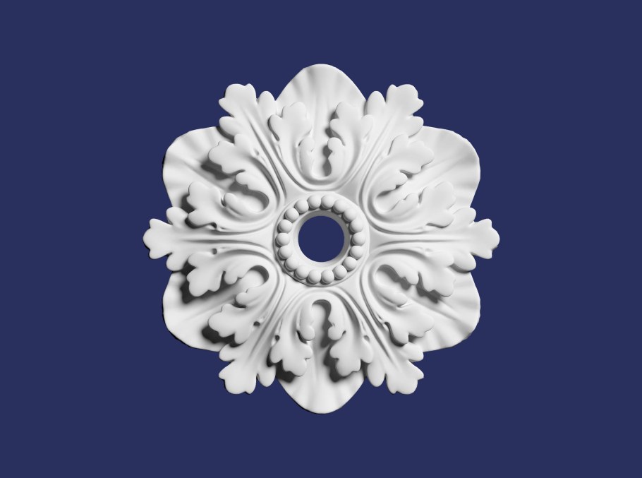 Розетка из гипса цветок