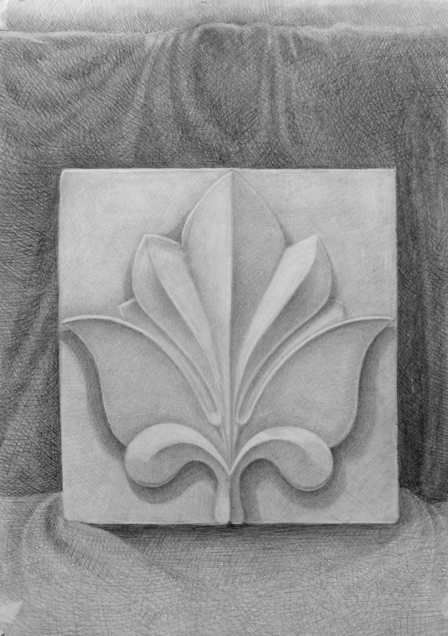 Гипсовая розетка трилистник Лотос