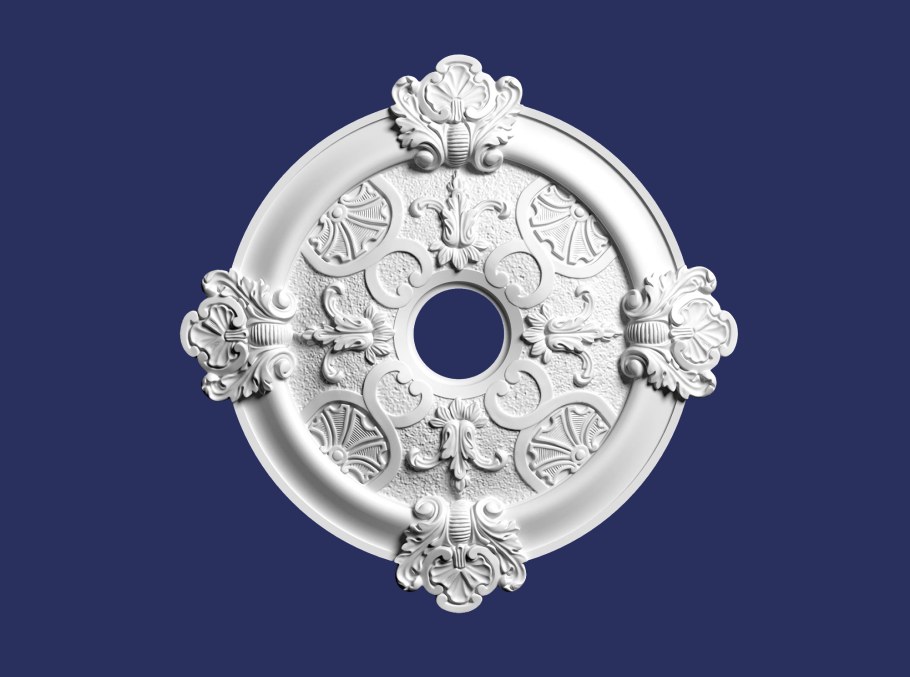 3д модель потолочная розетка лепарт ЛР-203