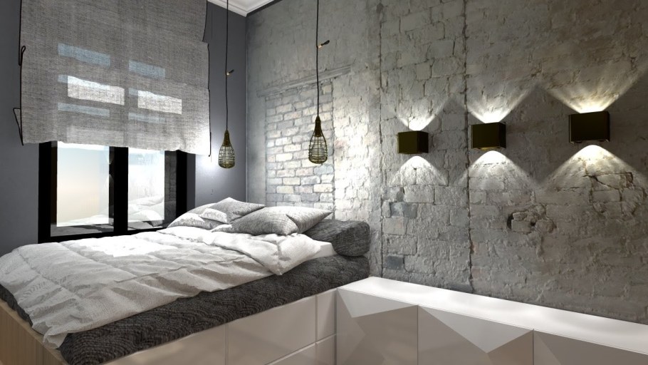 Бра на кирпичной стене