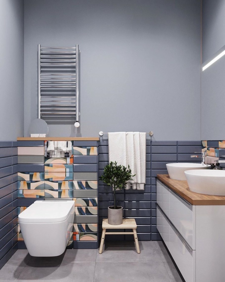 Плитка Аккорд в ванной как смотрится