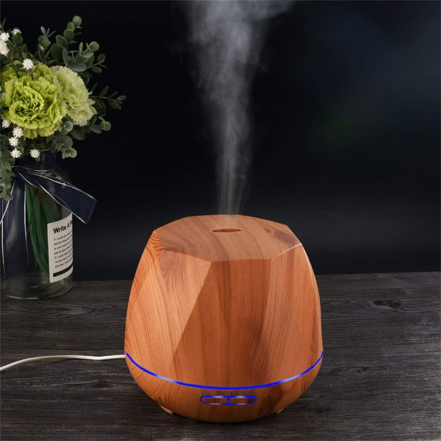 Аромадиффузор ультразвуковой Лотос цвет венге 550 мл