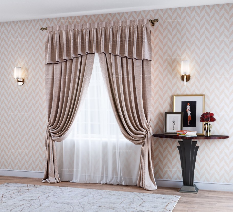 Шторы с ламбрекеном в гостиную