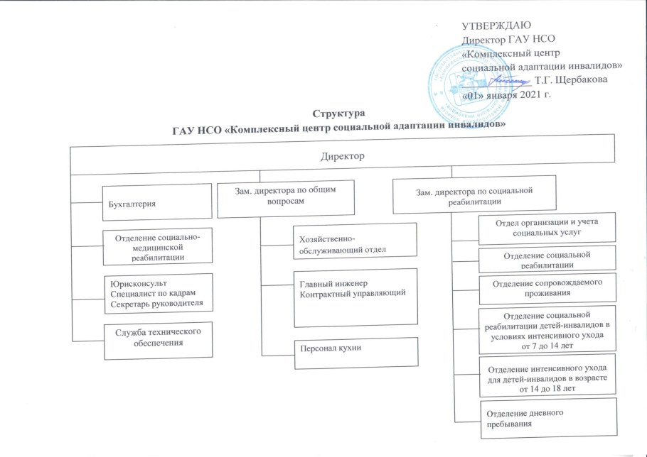 Структура центра социальной реабилитации инвалидов