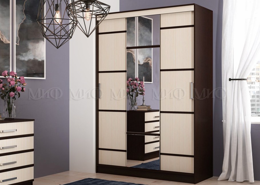 Шкаф-купе Сакура 1.5 венге/дуб белфорт