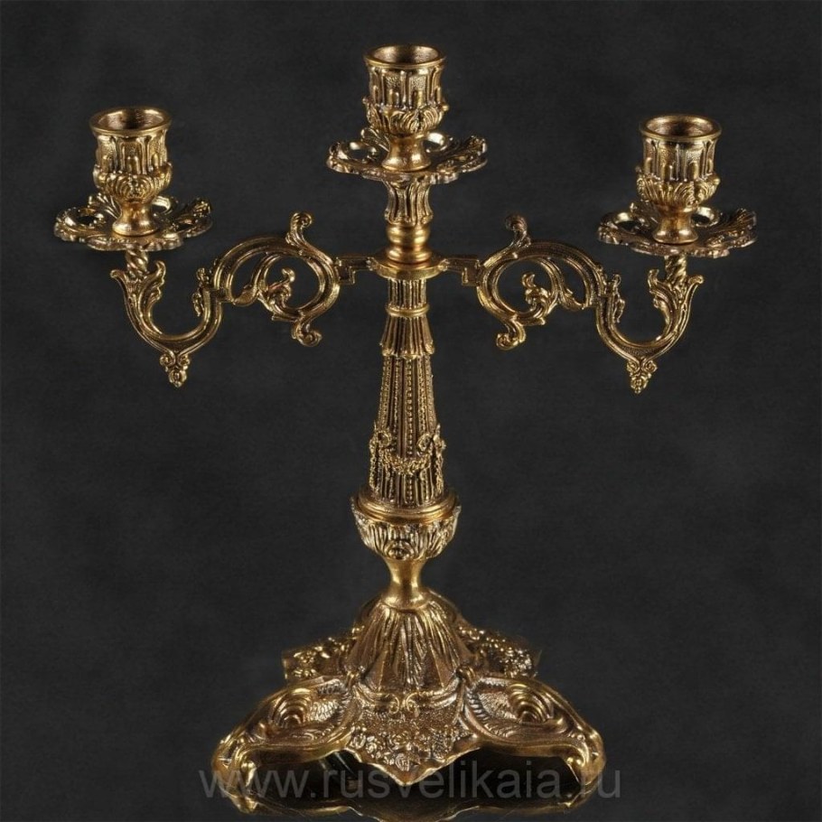 Подсвечник 3 рожковый Русь