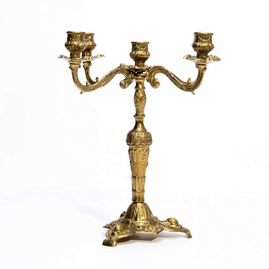 Lefard подсвечник на 3 свечи. Высота=22 см. латунь (кор=4шт.)