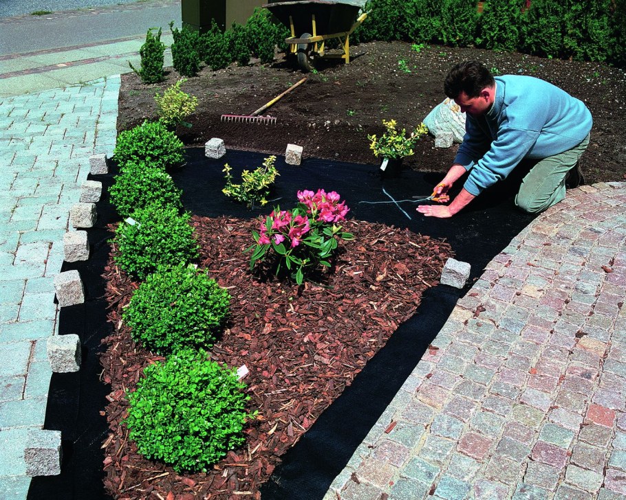 Геотекстиль туи мульча