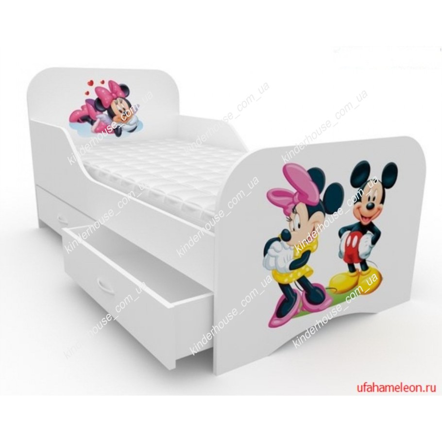 Детская кровать Микки Маус с бортами