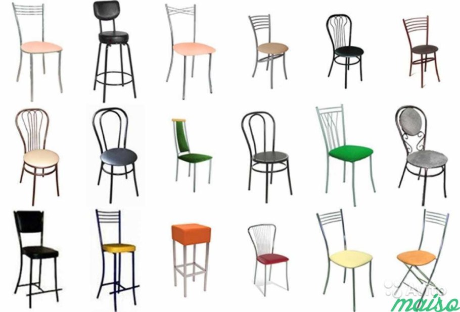Стулья для баров и ресторанов на металлокаркасе