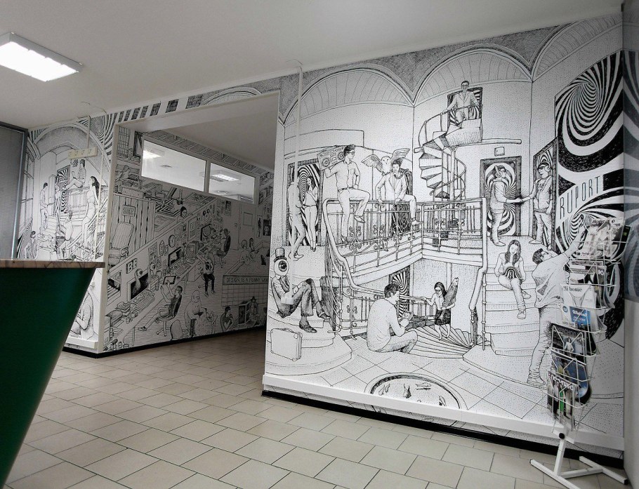 Стилизованная роспись стен