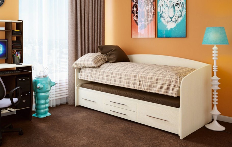 Кровать Олимп Адель-5 дуб Линдберг