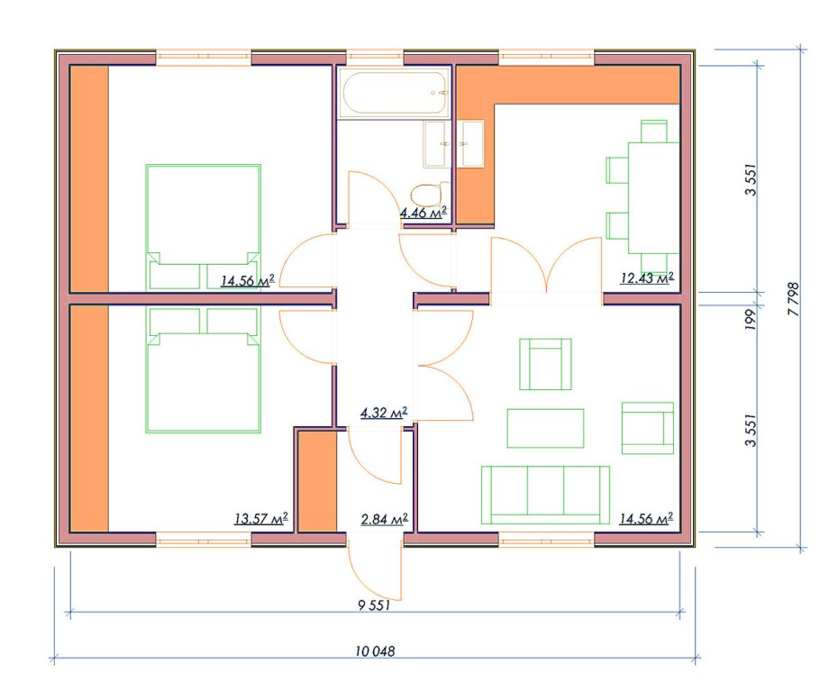 Планировка дома 66 кв м одноэтажный