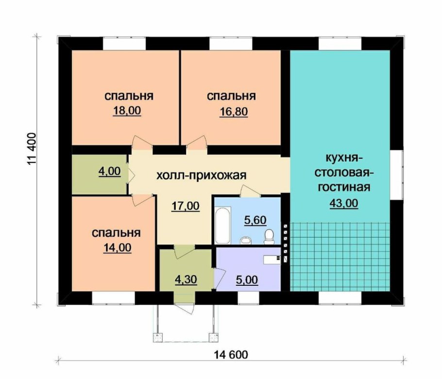 Проект дома 12 на 13 одноэтажный