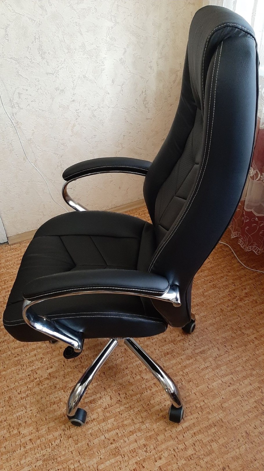 Кресло Everprof Drift m кожа черный