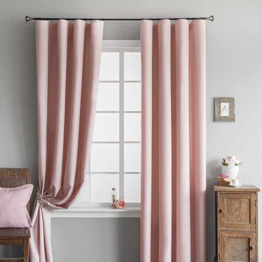 Шторы блэкаут бархатные пыльная роза