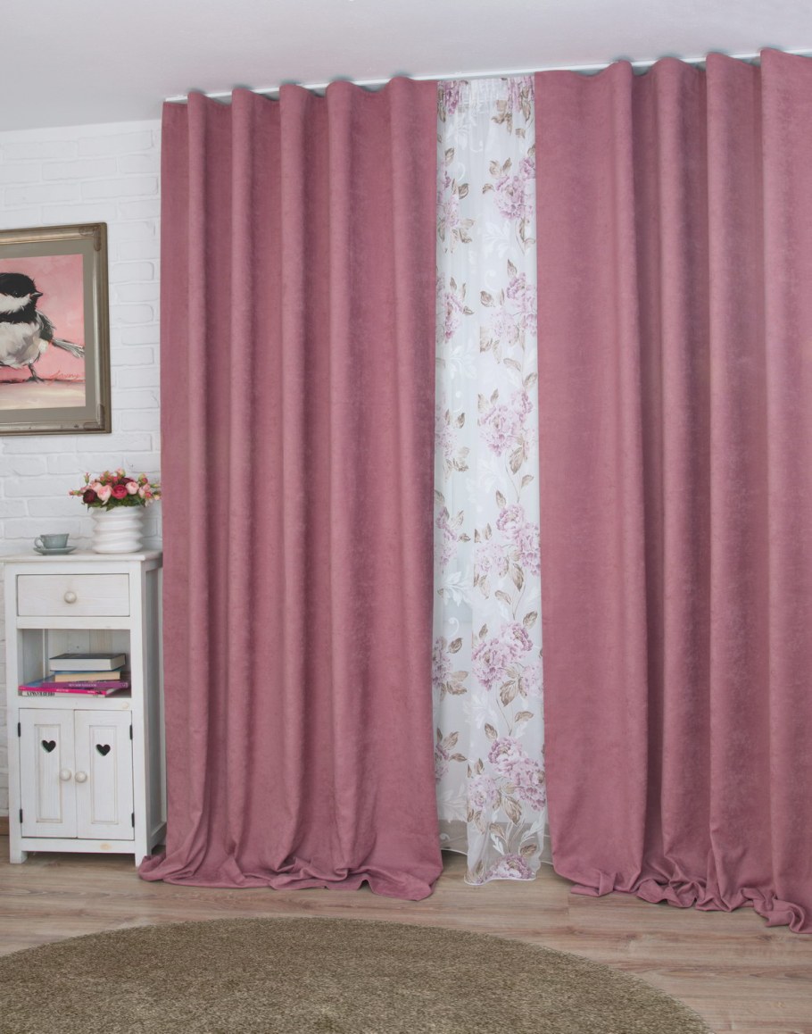 Шторы канвас пыльная роза