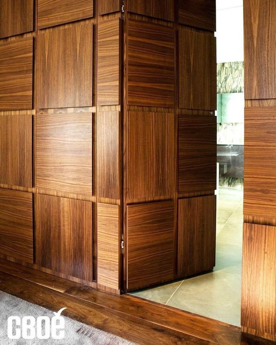 Шпонированные панели Wallhof Wood "тик"