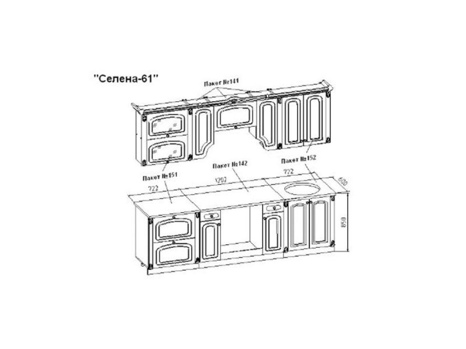 Кухонный гарнитур Селена 60