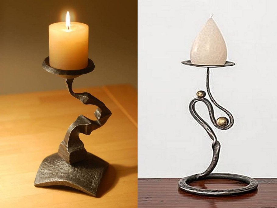 Винтажные кованые подсвечники