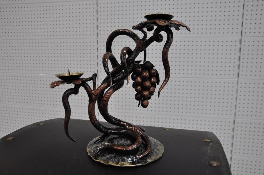 Подсвечник лоза Виноградная ковка