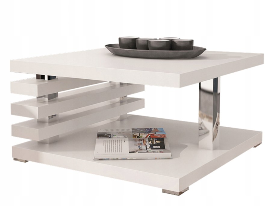 Стол журнальный Diamond Тип 1 белый глянец