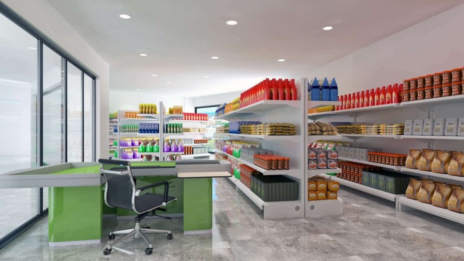 Продуктовый магазин внутри