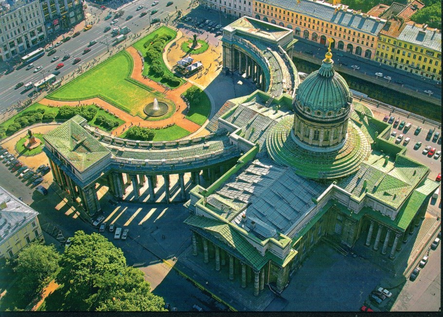 Воронихин Казанский собор в Петербурге сверху