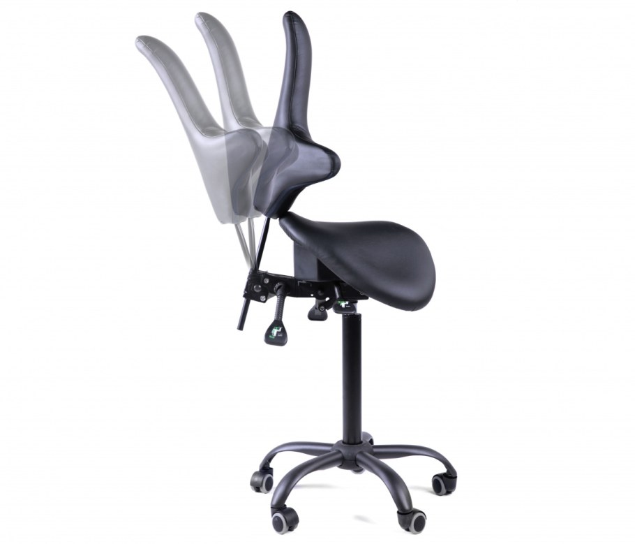 Gravitonus EZSOLO back - эргономичный стул-седло врача-стоматолога со спинкой