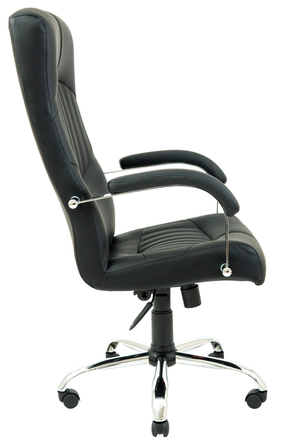 Кресло uf2 руководителя Астро хром кожа черная