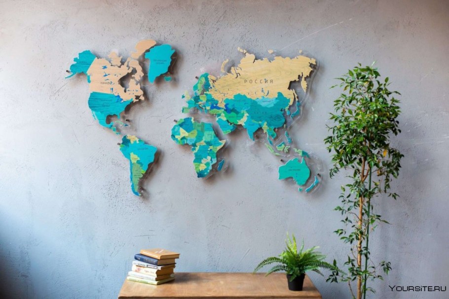 Материки на стену
