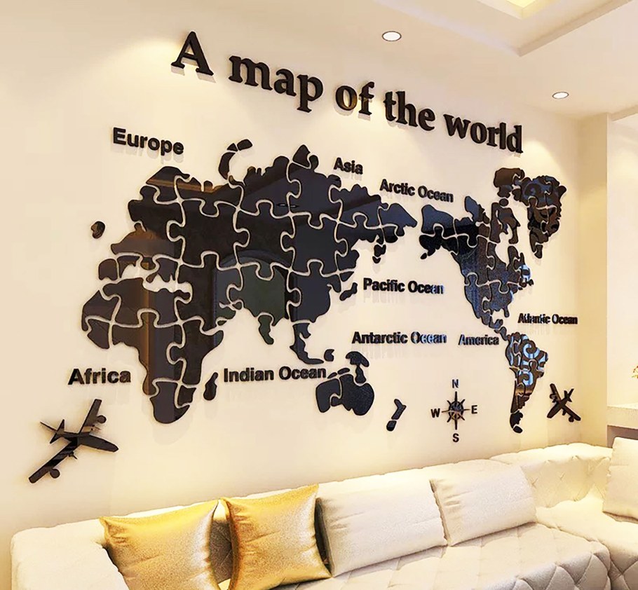 Карта мира оригинальная на стену