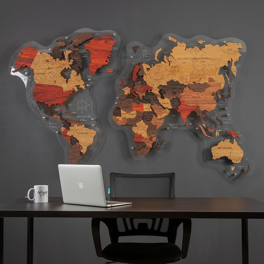 Объемная карта мира