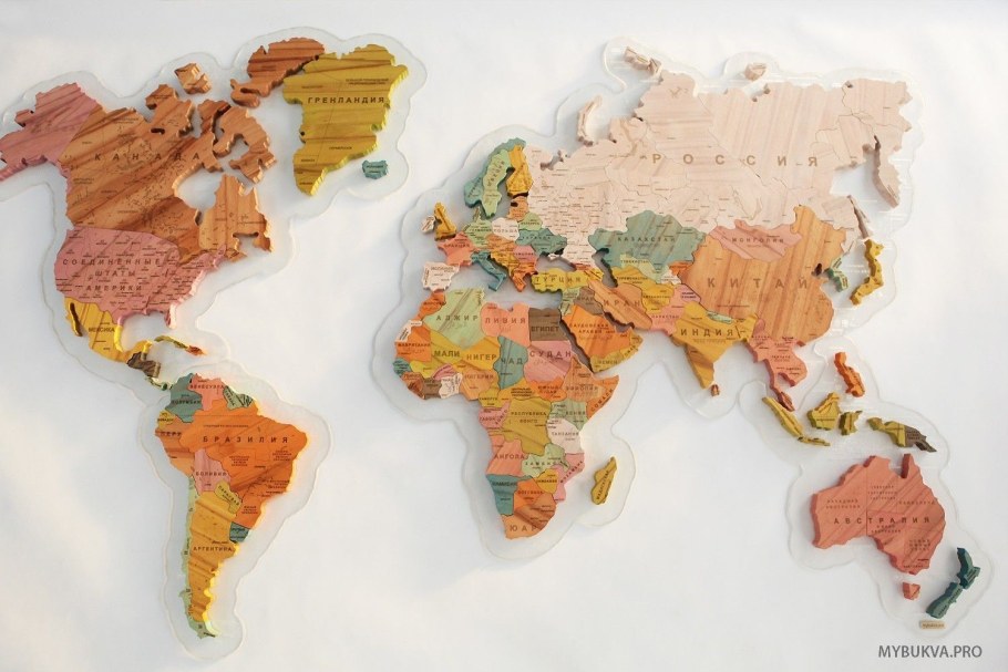 Объемная карта мира