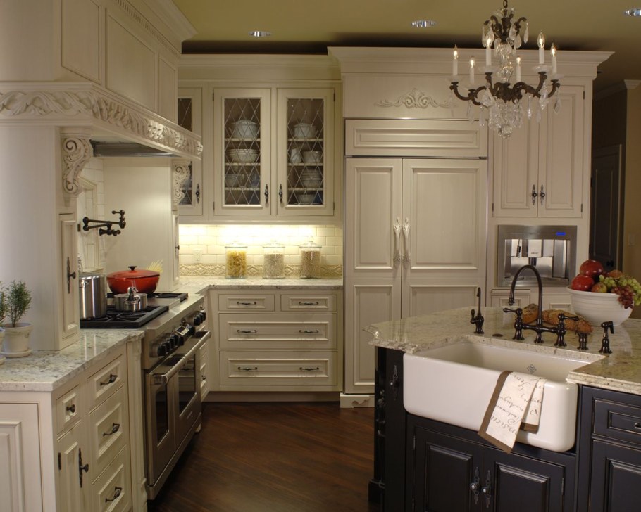 Кухня угловая американская классика