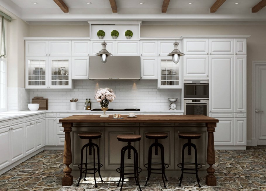 Белая кухня американская классика