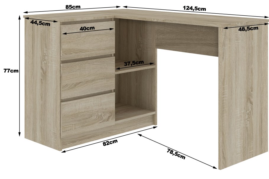 Стол компьютерный Марс дуб сонома