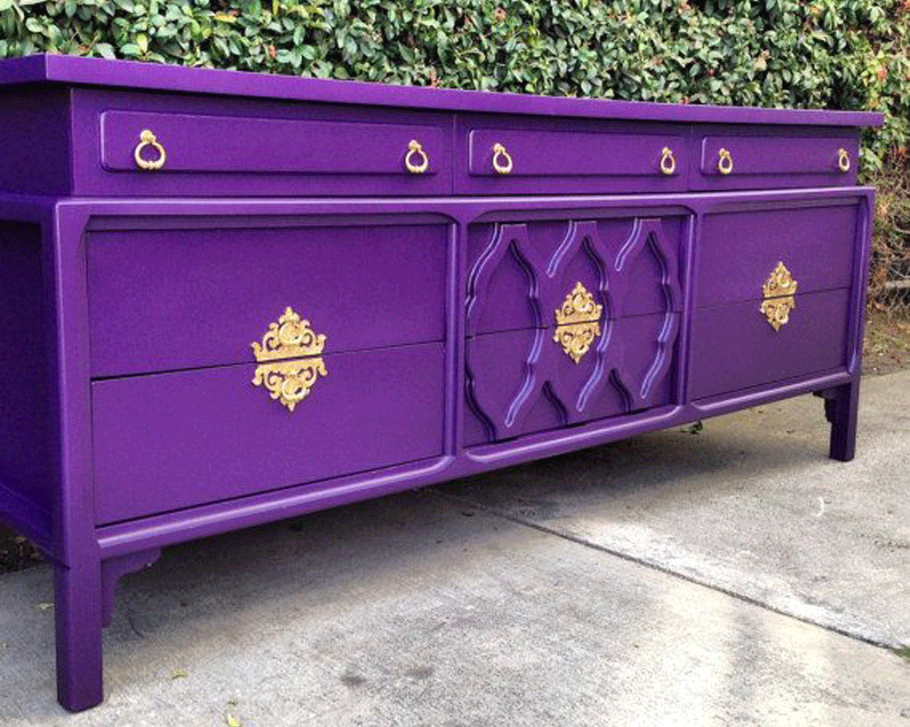 Комод Прованс фиолетовый