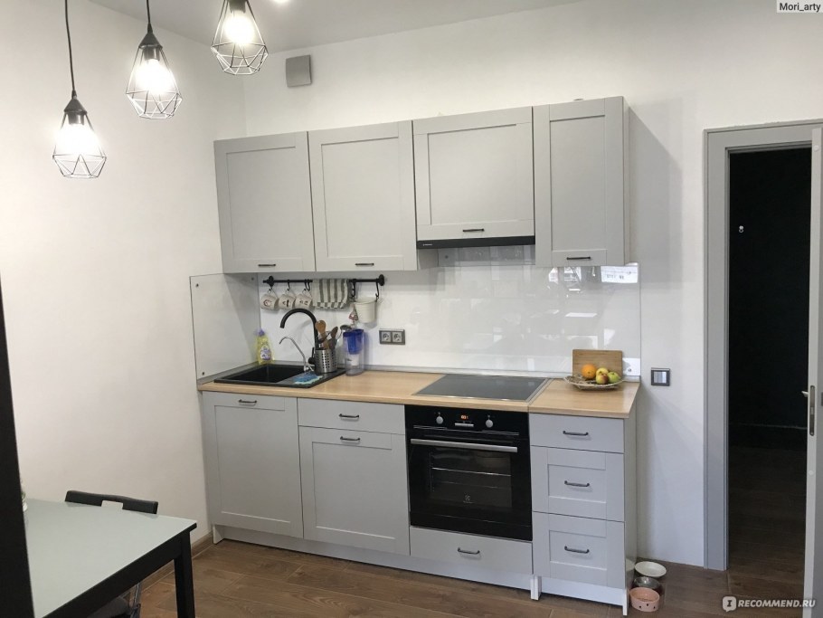 Кухня икеа КНОКСХУЛЬТ белый глянец